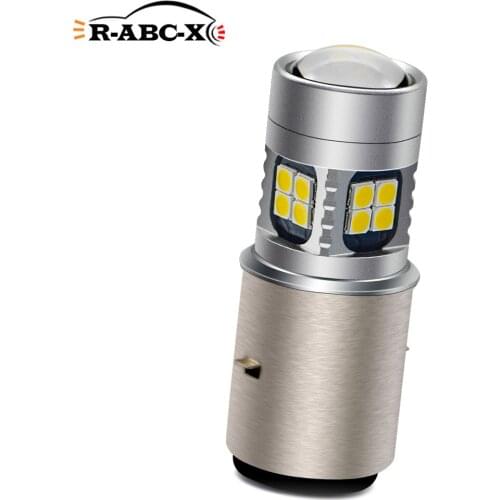 1pc 6-24V Led Motorcycle Headlight Scooter Bulb H6 Ba20d 6000k High/Low Beam ATV Motorbike Accessories Fog Lamp For Suzuki Honda