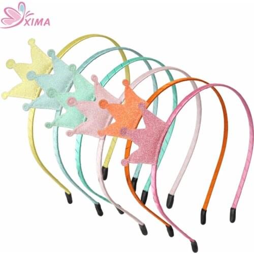 XIMA New Design 1PC Retail Princess Crown Hairband Spring Colors Girl Crown Headband for Children Hair Accessories 6 Colors