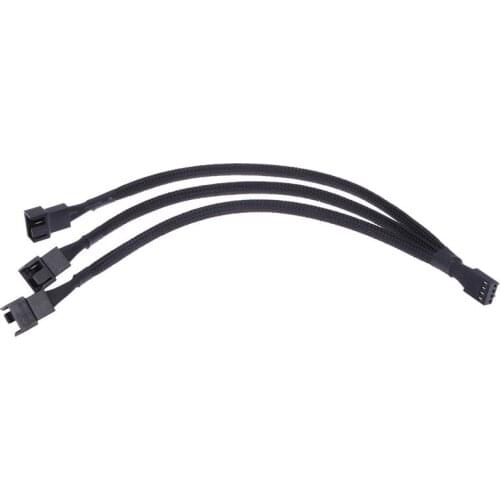27cm 1 to 3 Small 4PIN Fan Extention Cables Mainboard CPU PWM Adapter Cable Motherboard 4Pin Interface Power Cable Connectors