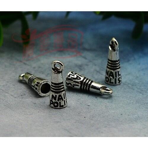 30pcs/lot--16x16mm, Antique silver plated Nail Polish charms,DIY supplies,Jewelry accessories