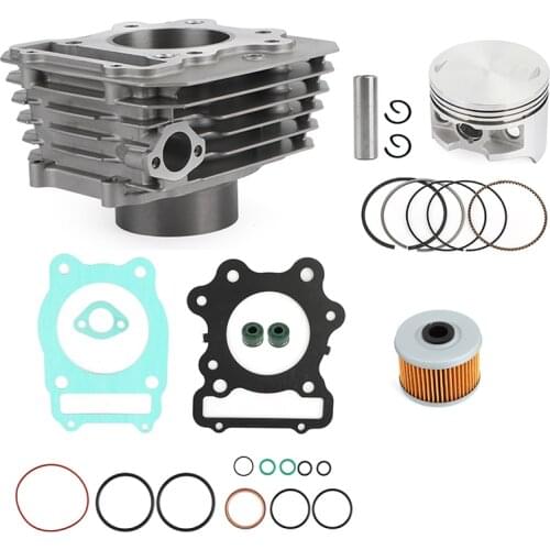 Artudatech Cylinder Piston Gaskets Oil Filter Kit Fit for Honda TRX300FW Fourtrax 1996 1997 12000-HC4-000 12100-HC4-000