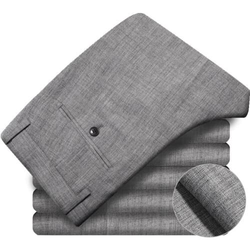 Brand New High Quality Mens Zipper Fly Formal Business Meeting Suit Pants Slim Fit Wrinkle-resistant Suit Pants for Men