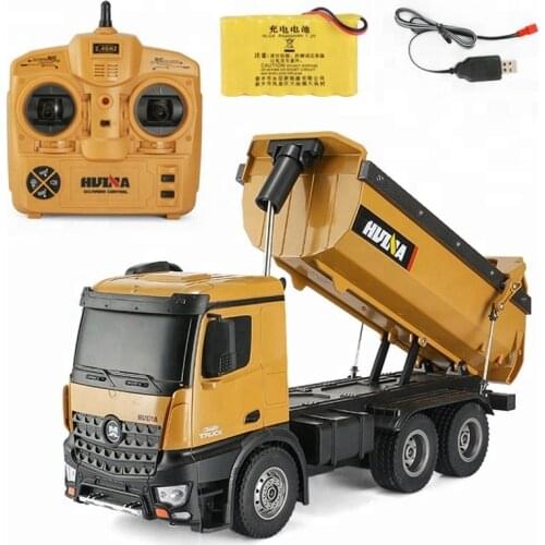 HUINA Toys 1573 573 1/14 10CH Alloy RC Dump Trucks Engineering Construction Car Remote Control Vehicle Toy RTR