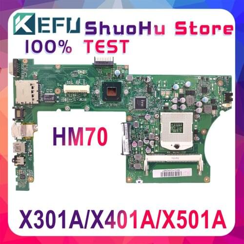 KEFU X501A For ASUS X301A X401A SLJNV Support B800~B960 14'' 15'' HM70 Laptop Motherboard Tested 100% work original Mainboard