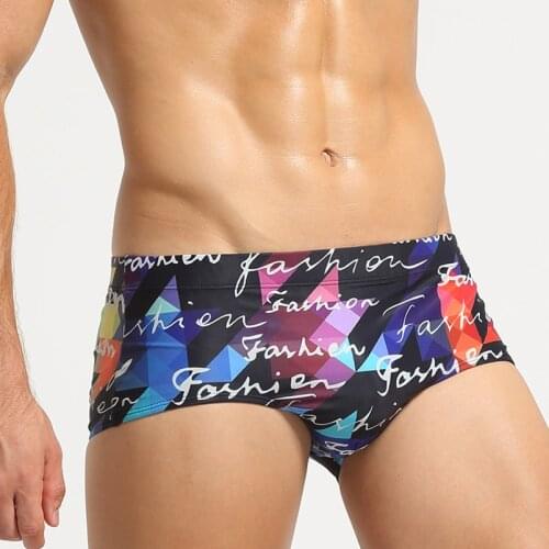 Print Seobean Swimwear Men Swimming Trunks Man Swimsuits Sexy Mens Swim Briefs Shorts Beach Surf Wear Bikini Boxer Bathing Suit