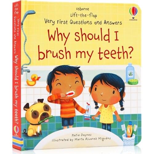 Usborne Very First Questions and Answers Why Should I Brush My Teeth? In English 3D Picture Reading Books for Baby Kids