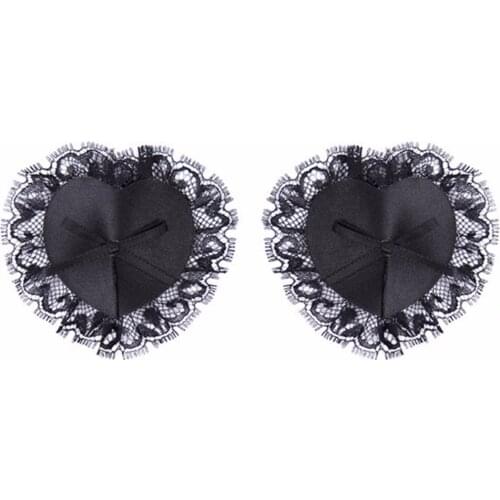 Women Lace Nipple Cover Sexy Pasties Reusable Tepel Cover Heart Shape Breast Tape Bra Accessories