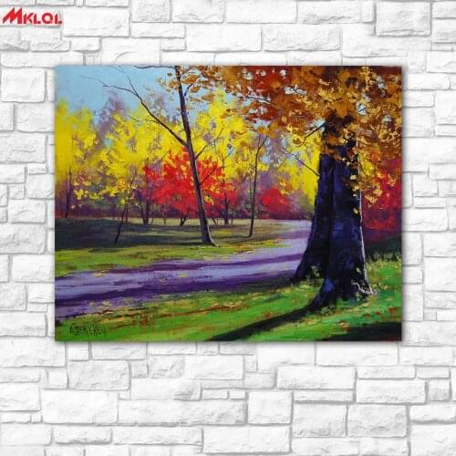 Wall Art Autumn sunshine Scenery painting Painting For Living Room Home Decoration Oil Painting On Canvas Wall Painting no fram