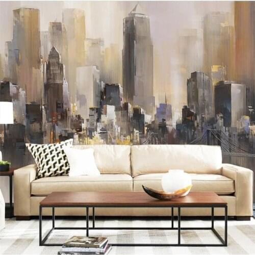 Beibehang Custom wallpaper 3d mural european city landscape oil painting background wall living room bedroom wall Papel de pared