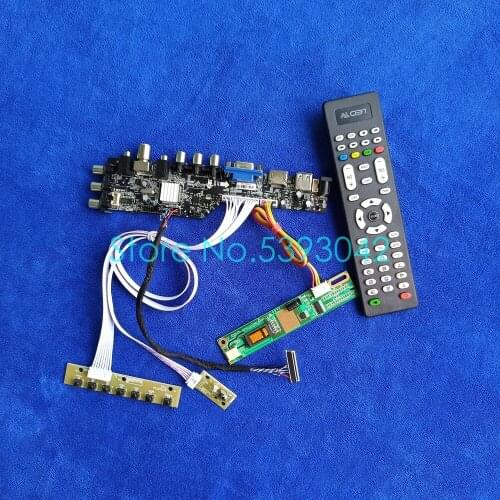 Fit N154I3-L01/L02/L03/L04 digital signal 3663 1CCFL AV USB DVB-C/T 30-Pin LVDS 1280*800 display controller drive card kit