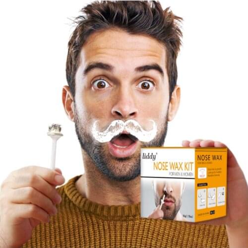 Portable Painless Nose Wax Kit For Men & Women Nose Hair Removal Wax Set Paper-Free Nose Hair Wax Beans Cleaning Wax Kit