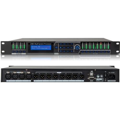 Leicozic 24Bit 4by8 Processor Professional 4In8Out DSP Audio Processor Sound Processador De Audio Equalizer DJ Studio PS480