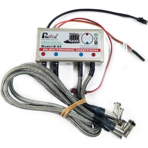 Rcexl CDI 4 Cylinder Inline Engine Ignition For NGK ME-8 1/4 -32 90/120 Degree With Hall Sensor Bracket