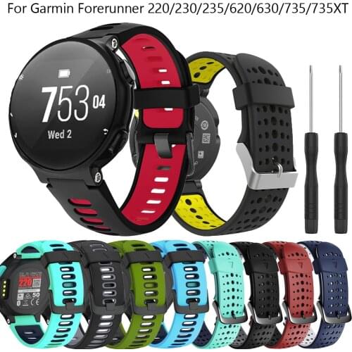 Bands For Garmin Forerunner 235/220/230/620/630/735/735 XT Band Silicone Bracelet Replacement Strap Sports Smart Accessories
