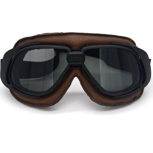 Retro Motorbike Helmet Pilot Goggles Jet Vintage Wwii Pilot Goggles Motorcycle Scooter Glasses UV For Helmet