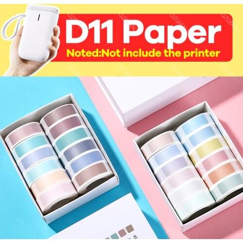 Label paper roll for D11 Niimbot Priner Label Waterproof Anti-Oil Price Label Pure Color Scratch-Resistant Label Sticker Paper