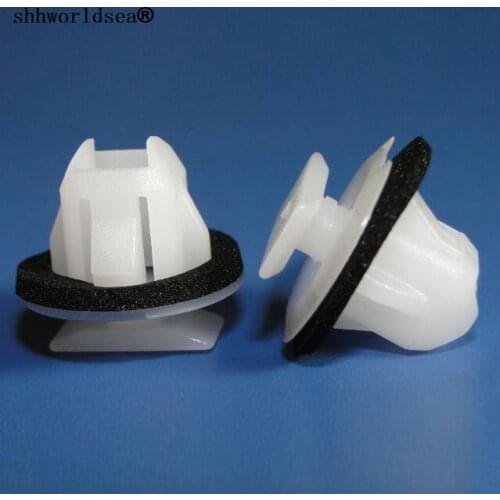 Shhworldsea 100pcs car plastic clip and automotive fasteners Rear Wheel Trim Retainer for Nissan 76882-JG10A