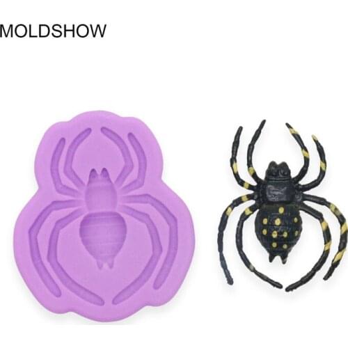 NEW Spider Shape Kitchen Baking Chocolate Candy Clay Moulds Gadgets Handmade Fondant Cake Decorating Tool Dessert silicone Molds
