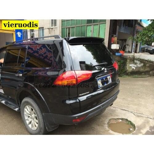 For Mitsubishi Pajero Sport Spoiler 2008-2016ABS Plastic Unpainted Color Rear Roof Spoiler Wing Trunk Lip Boot Cover Car Styling