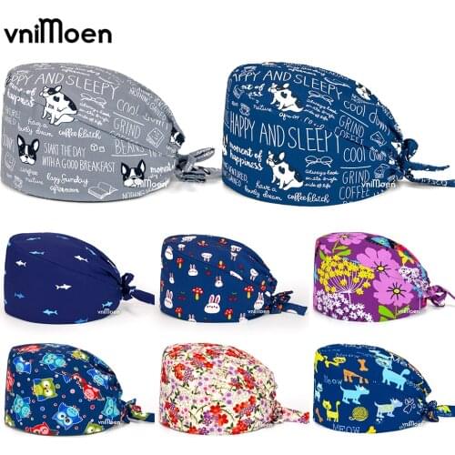 Vnimoen new style operating room hats pharmacy nursing cap laboratory pet shop doctor hat surgicals hat Unisex doctor work hat