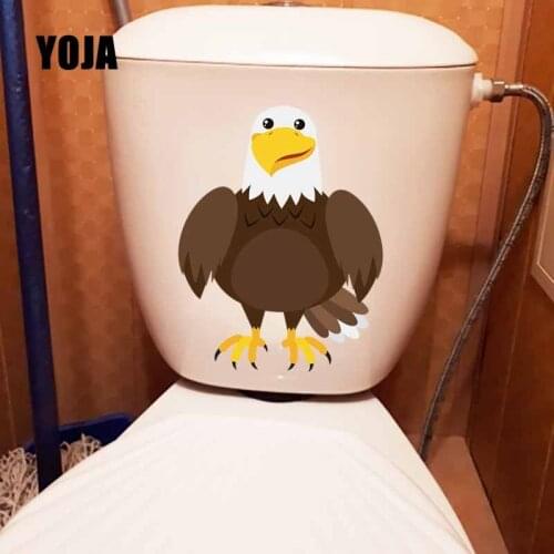 YOJA 18X23.5CM Cartoon Vulture Wall Sticker Toilet Decal Living Room Home Decor Creative Mural T5-0732