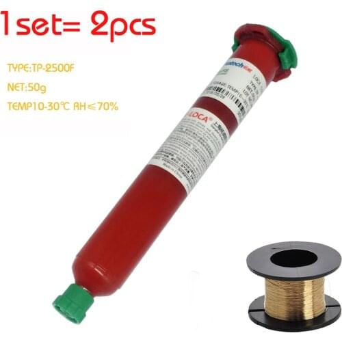 TP-2500F Genuine LOCA Liquid optical clear adhesive UV GLUE 50g Super Glue for Mobile outer glass LCD repair tool set