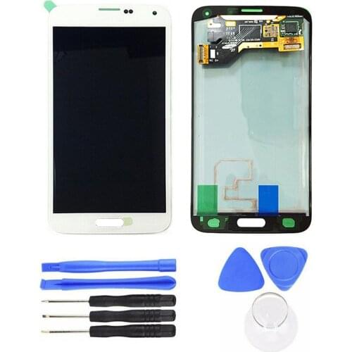 LCD Display Touch Screen Digitizer Parts For Samsung Galaxy S5 G900A G900T G900V Replacement Touch Screen+Tool Phone Accessories