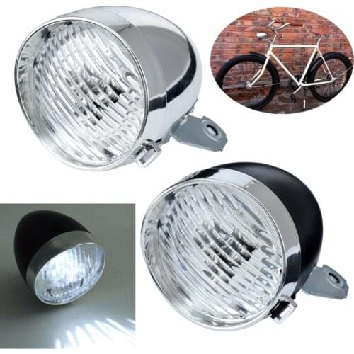 1PCS Retro Vintage Bicycle 3LED Front Light Headlight Safety Warning Night Light Bike Decoration Bicycle Accessories