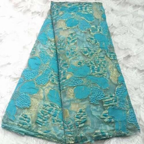 2021 Latest Brocade Jacquard Fabric African Organza Net Lace Cloth High Quality Nigerian Womens Dress Material For Sewing