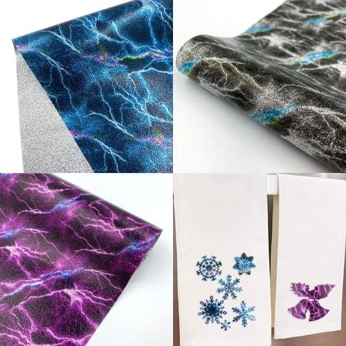 30cm Width Lightning Heat Transfer Vinyl Sheet Iron on Clothing Film for Fabrics Heat Press T-Shirts Cricut Vinyl HTV Printing