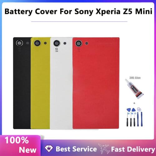 4.6" Back Battery Cover Door For SONY XPERIA Z5 Compact Rear Housing Glass Case For SONY Z5 Compact E5803 E5823 Battery Cover