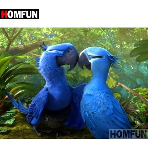 HOMFUN 5D DIY Diamond Painting Full Square/Round Drill "Cartoon parrot" Embroidery Cross Stitch gift Home Decor Gift A08537