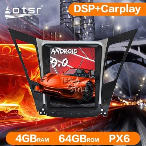 Tesla Style Android 9 4G 64GB Car GPS Multimedia Player Navigation For Hyundai Sonata 8 2012-2014 Auto Stereo Head Unit Carplay