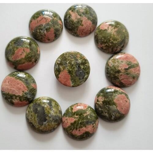 Wholesale fashion 10pcs/lot high quality natural Unikate stone round cabochon beads for ring jewelry Accessories making 25mm