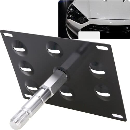 For Hyundai Genesis 2010-up 1set Durable T6061 Aluminum Auto Bumper Holder Tow Hook License Plate Mounting Bracket Mayitr