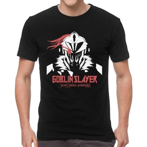 Goblin Slayer T-Shirts Men Streetwear T Shirt Short Sleeve Classic Dark Fantasy Anime Manga Tshirt Cotton Tee Tops Clothing