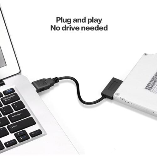 Notebook Optical Drive Line SATA to USB 3.0 Adapter Cable 6+7P Easy Drive Line For Laptop DVD/CD ROM Drive Line Transfer Box