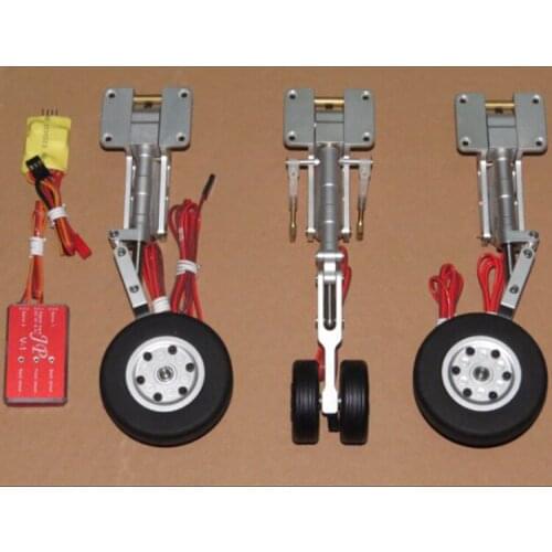 JP Hobby metal landing gear set traction wheel brake indented landing gear set for 3-5KG fixed-wing aircraft