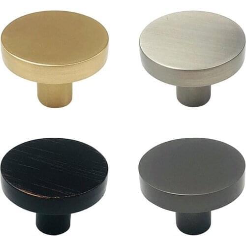 Round Brass Dresser Knobs Cabinet Door Knob Handle Kitchen Brass Dresser Pull Accessories Pull Round Furniture Drawer Knobs