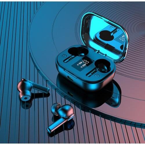 TIAN NEW HOT T28 Bluetooth 5.0TWS Earphones in-Ear Wireless Fingerprint Touch Earbuds Bass Stereo HiFi 8D Surround Music Headset