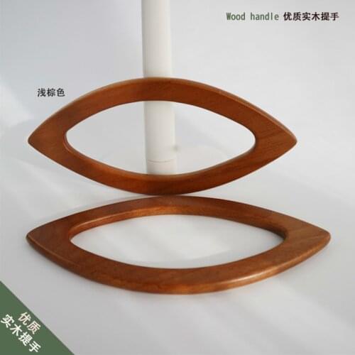 One Pair Sewing Wooden Handle Diy Handbag Accessories Handmade Obag Handles Craft Wool Bag Handles For Handbags Big Eye Style