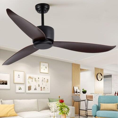 52 Inch fashion ABS blade ceiling fans without lamps decoration living room ceiling fan with remote control ventilador techo