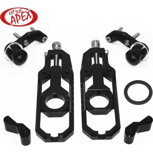 Chain Adjusters with Swing arm Spools Tensioners Catena Kit For Motorcycle Suzuki GSXR1000 GSX-R1000 2007 2008 CNC Aluminum