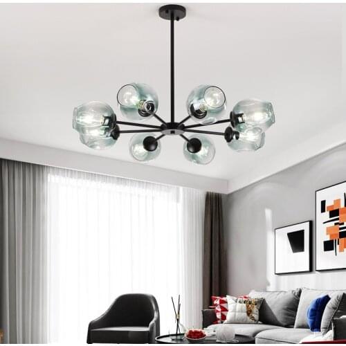 Nordic Led Chandelier Light Atmosphere Home Glass Magic Bean Molecular Creative Modern Living Room Bedroom Dining Room Lamps