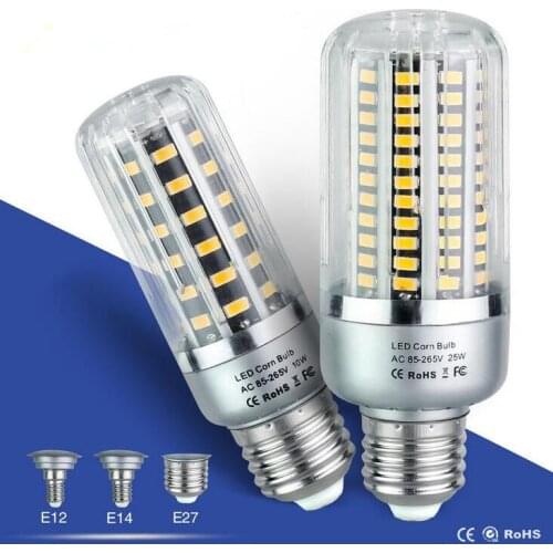 Led Bulb 25W 20W 15W 10W 5W Corn Light 85-265V E27 E14 Leds Lamp 5736 Corn Bulb Lampada Aluminum Radiator Lighting