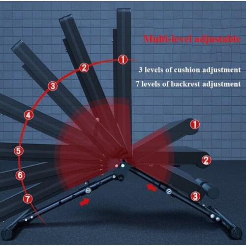 Gym Mens Professional Fitness Equipment Height Adjustable Foldable Load-Bearing 300kg Workout Chair Weight Lifting Board