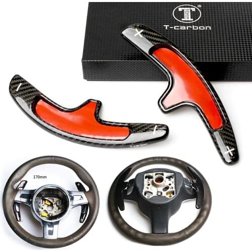 Carbon Fiber Paddle Shift Extension For Porsche 911 991 Boxster Cayman 718 Cayenne Macan Panamera 2016 2017 911 981 Carrera
