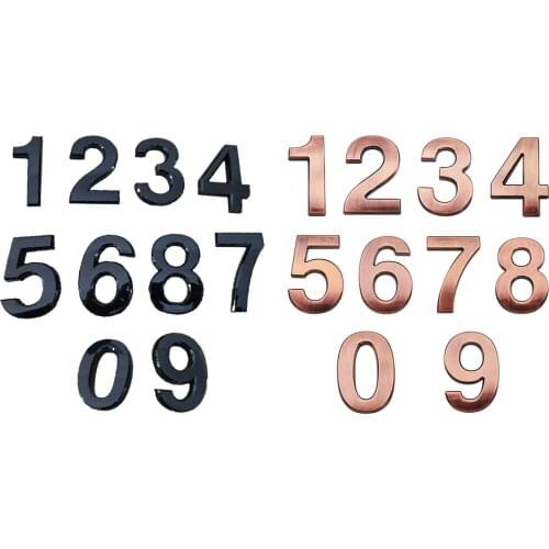 10PCS Door Address Plaques Mailbox Number Signs DIY Office Wall Numbers