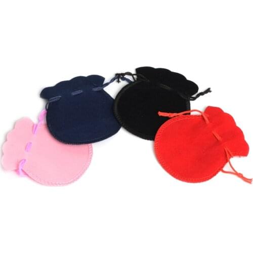 100pcs/lot New Mix Colors Round Velvet Drawstring Jewelry Bag & Pouches,Birthday New Year Xmas Wedding Bridal Party Gift bags