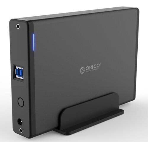 3.5-inch USB3.0 aluminum alloy vertical mobile hard disk box, 5Gbps high-speed transmission, 3.5-inch hard disk universal